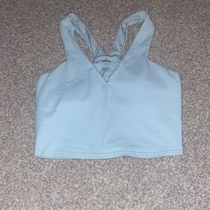 alo real bra tank chalk blue